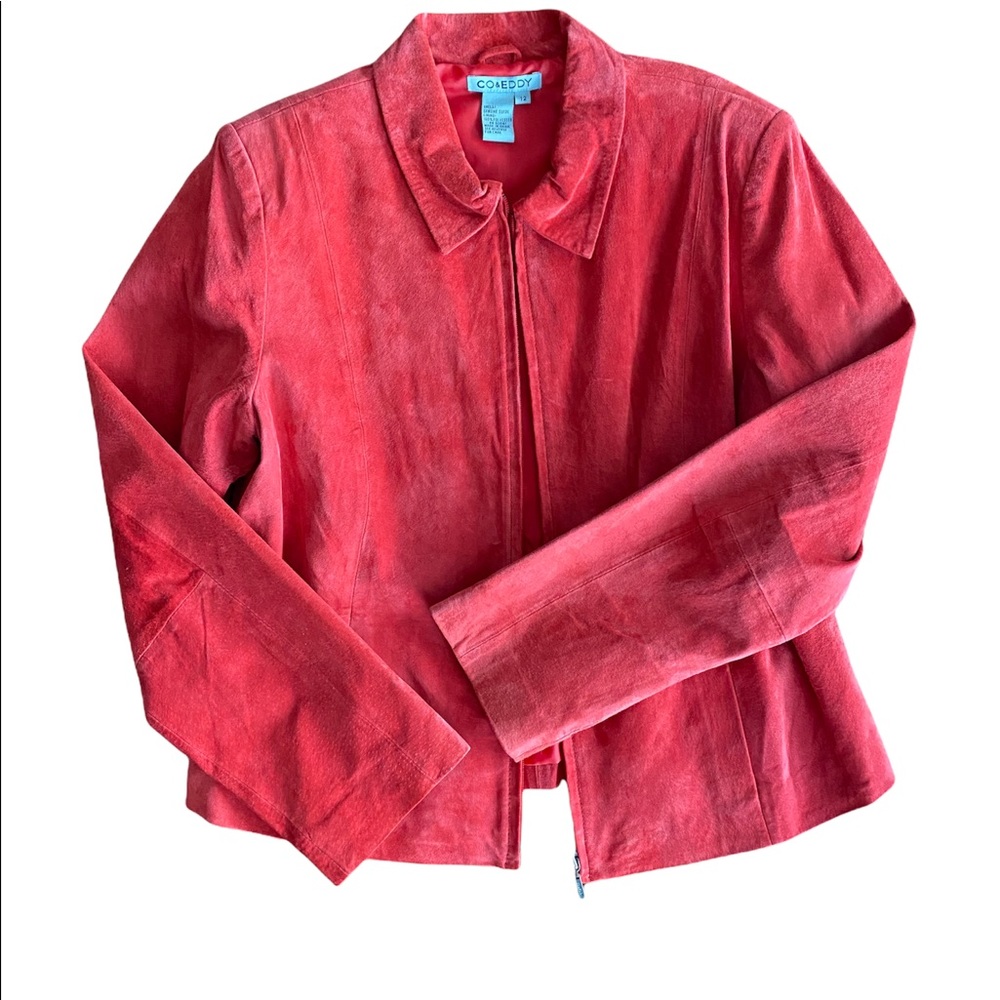 Co & Eddy Suede Zippered Blazer sz 12